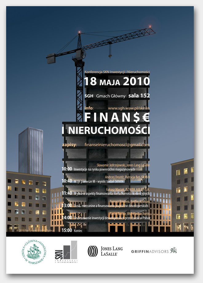 Finanse i&nbsp;Nieruchomości 2010 poster drawn in Photoshop